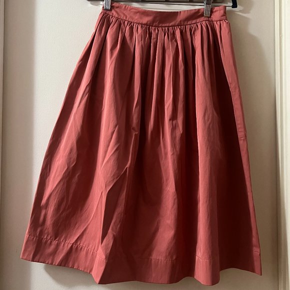Pink Zara midi A-line skirt with pockets sz S - Picture 4 of 6